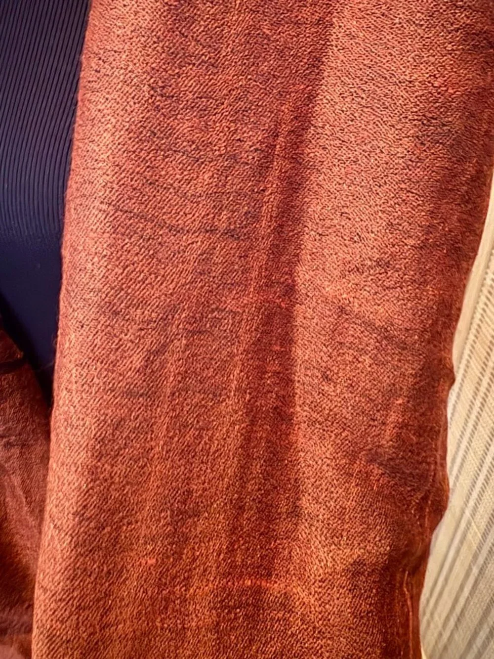 Gold and Rust Silk Scarf - Never Worn